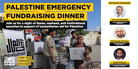 Primaire afbeelding van Palestine Emergency Fundraising Dinner @ IFN Masjid