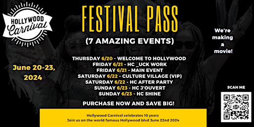 Primaire afbeelding van Hollywood Carnival 2024 (Festival Pass)