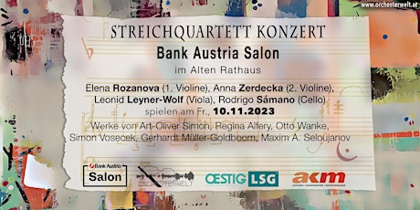 Image principale de Streichquartett Konzert mit Musik zeitgenössischer Komponisten