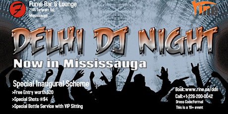 Delhi DJ Night at Fume Bar, Mississauga / Brampton - Inaugural Offer primary image