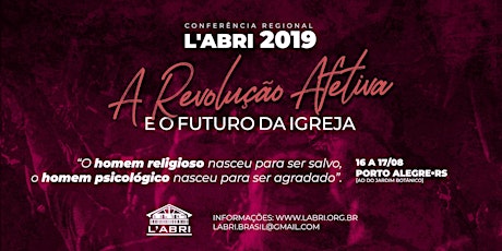 Primaire afbeelding van Conferência Regional L'Abri Brasil 2019 - Edição Porto Alegre