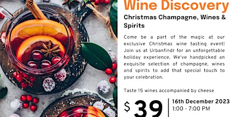 Imagen principal de Tasting - Christmas Champagne, Wines and Spirits