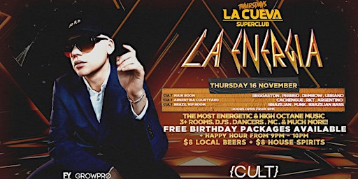 La Cueva Superclub | THURSDAYS | THU 16 NOV  | LA ENERGIA primary image