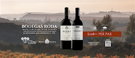 Bodegas Roda Back vintages wine Dinner primary image