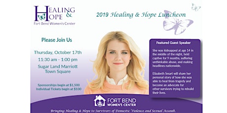 Healing & Hope Luncheon Featuring Elizabeth Smart primary image