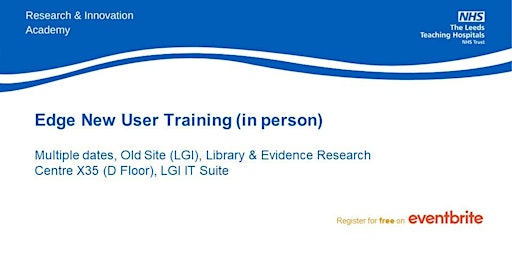 Edge New User Training (LGI, in person) primary image