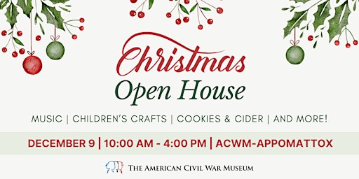 Primaire afbeelding van ACWM-Appomattox Christmas Open House