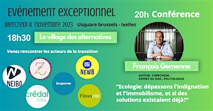 Primaire afbeelding van Conférence exceptionnelle: François Gemenne, si on parlait solutions?