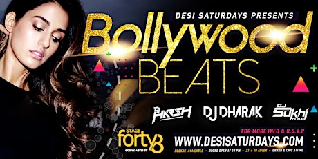Primaire afbeelding van Bollywood Saturdays @ Stage48 NYC - A Weekly Saturday Night DesiParty 