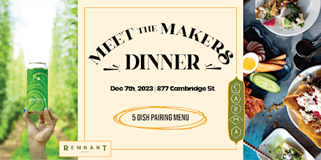 Hauptbild für Meet the Makers Dinner: Sarma &; Remnant Brewing