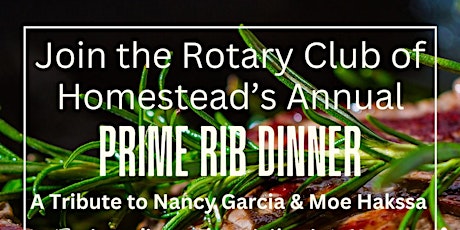 Imagen principal de Prime Rib Dinner by Rotary Club of Homestead