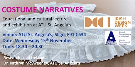 Costume Narratives, a Design & Crafts Council Ireland, Design Week Event primary image