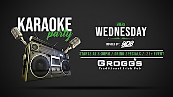 Imagem principal do evento Wednesday Karaoke Party @ Grogg's