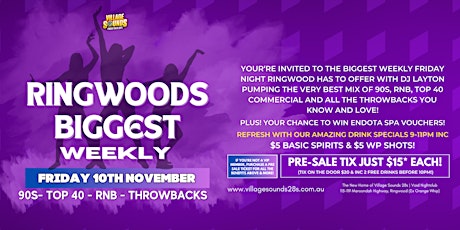 Imagen principal de Ringwoods Biggest Weekly Friday Night Village Sounds 28s, Void Ringwood!