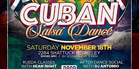 Cuban Salsa Dance w/ Dj Antionio  and  Rueda Class w/ Sean primary image