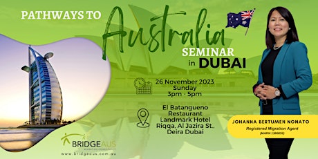 Primaire afbeelding van Pathways to Australia Seminar in Dubai