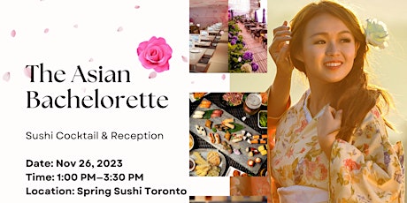 Imagen principal de The Asian Bachelorette Sushi & Cocktail Dating Reception  +1Rose