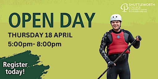 Shuttleworth College Open Day  |  Thursday 18 April 2024 primary image