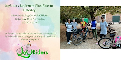 JoyRiders Beginners Plus Bike Ride - Ealing to Osterley primary image