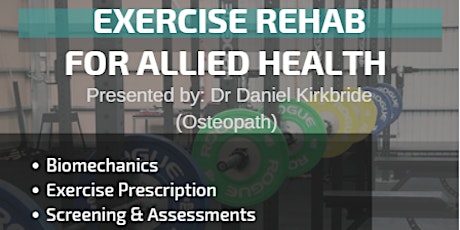 Exercise Rehab for Allied Health - Saturday July 6 primary image