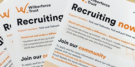 Wilberforce Trust Support Worker Recruitment Open Evening & Pizza Party primary image