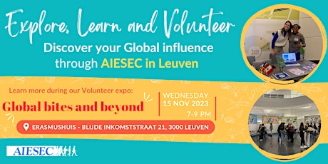 Image principale de Global bites and beyond: AIESEC international Volunteer Expo