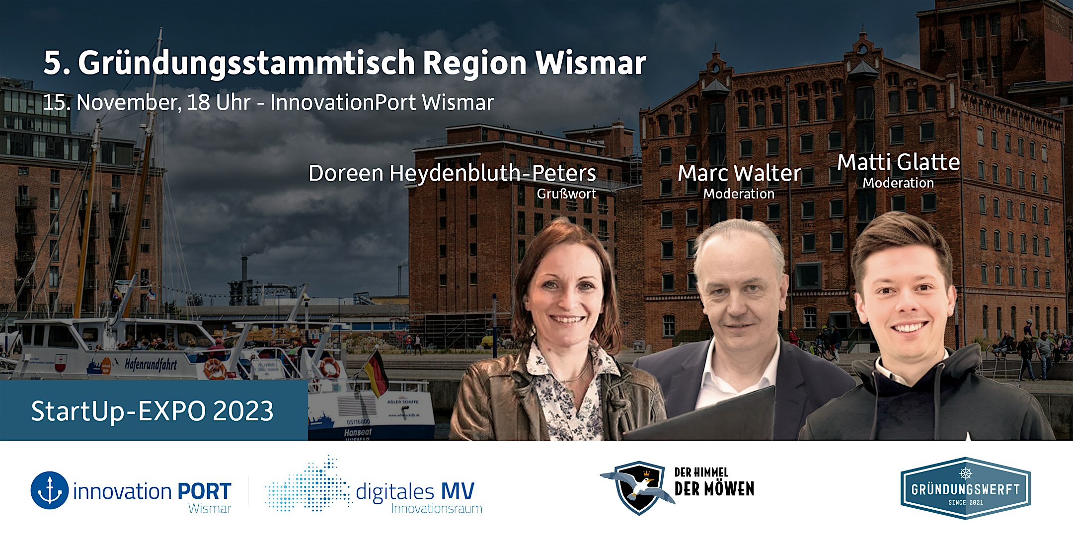 Veranstaltungsbild für die Veranstaltung 5. Gründungsstammtisch Region Wismar mit dem InnovationPort