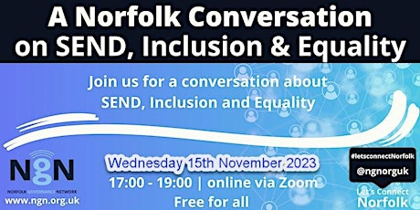 Imagen principal de A Norfolk Conversation on SEND, Inclusion & Equality