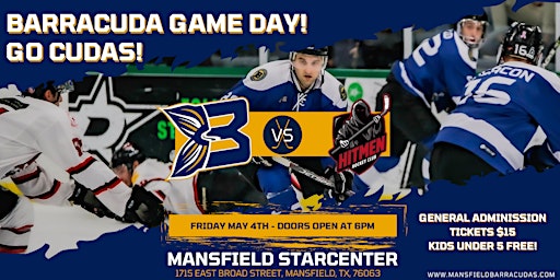 Imagem principal do evento Mansfield Barracudas vs Vacaville Hitmen | 5/4/2024 | Game 2