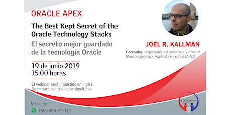 Imagen principal de Webinar gratuito: "The Best Kept Secret of the Oracle Technology Stacks / El secreto mejor guardado de la tecnología Oracle"