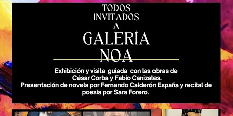 Imagen principal de Two painters and two writers this weekend at the Noa Gallery. Bogota. Co.
