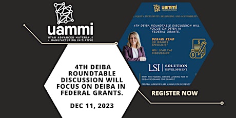 Hauptbild für 4th DEIBA Roundtable discussion will focus on DEIBA in Federal Grants