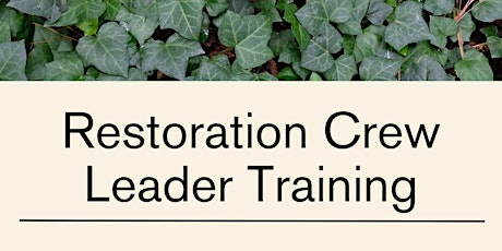 Restoration Crew Leader Training Session 1 Virtual primary image