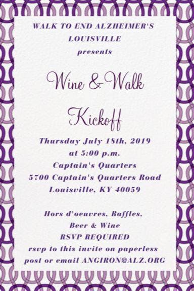 Wine & Walk Kickoff Party