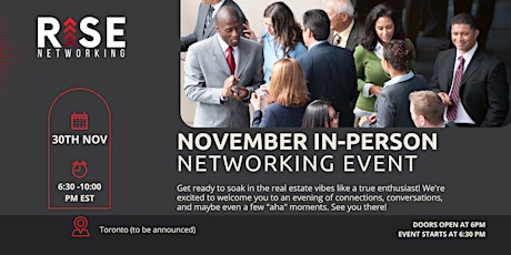 Imagen principal de Real Estate Investing November Networking Event