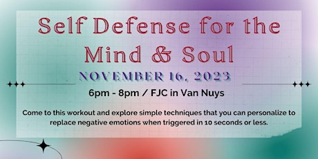 Imagem principal do evento Self Defense for The Mind and Soul