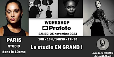 Logo for event Atelier lumière Profoto - Le studio en grand avec Loris Romano.