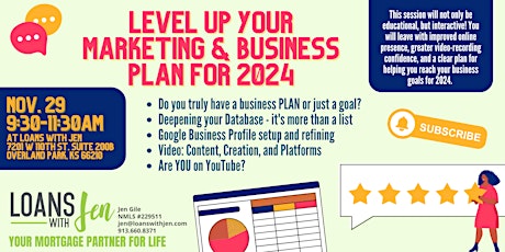 Leveling up your Marketing and Business Plan for 2024 primary image
