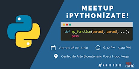 Imagen principal de Meetup: ¡Pythonízate!