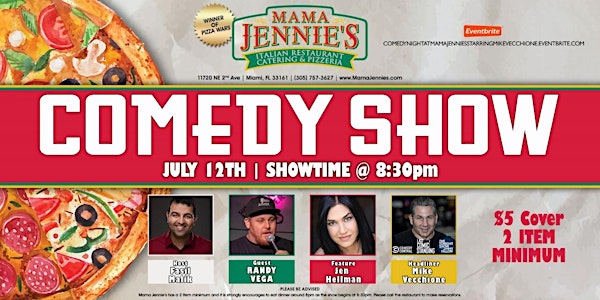 Stand Up Comedy Show at Mama Jennie's Italian Restaurant- Mike Vecchione