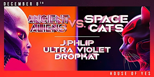 ANCIENT ALIENS VS SPACE CATS · J.Phlip · Ultra Violet · Dropkat primary image