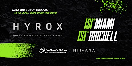 Imagen principal de ISI MIAMI x  HYROX Training session