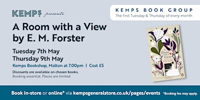 Imagem principal do evento Book Club - Tuesday - A Room With A View by E.M. Forster