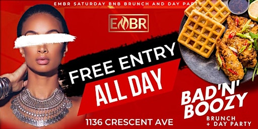 SATURDAY BRUNCH & Day Party 1pm-8pm. EVERYONE FREE ALL DAY WITH RSVP! primary image