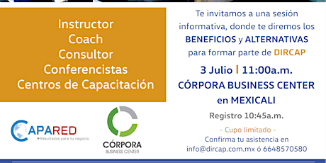 Imagen principal de Sesión Informativa DIRCAP para Instructores de Capacitación en Mexicali 