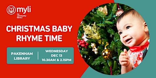 Primaire afbeelding van It's a Baby Rhyme Time Christmas @ Pakenham Library! - Morning Session