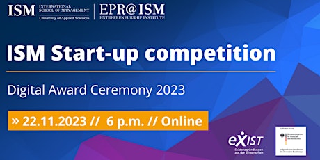 Hauptbild für ISM Startup Competition 2023 - Award Ceremony