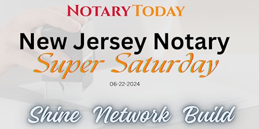 New Jersey Notary Super Saturday primary image