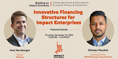 Innovative Financing Structures for Impact Enterprises primary image
