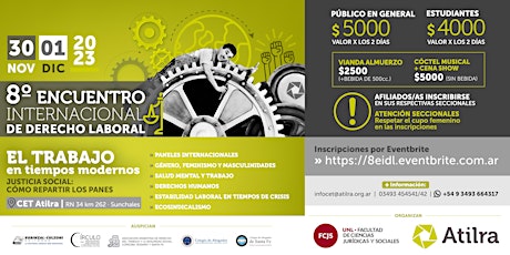 8° Encuentro Internacional de Derecho Laboral  | ATILRA - FCJS UNL primary image